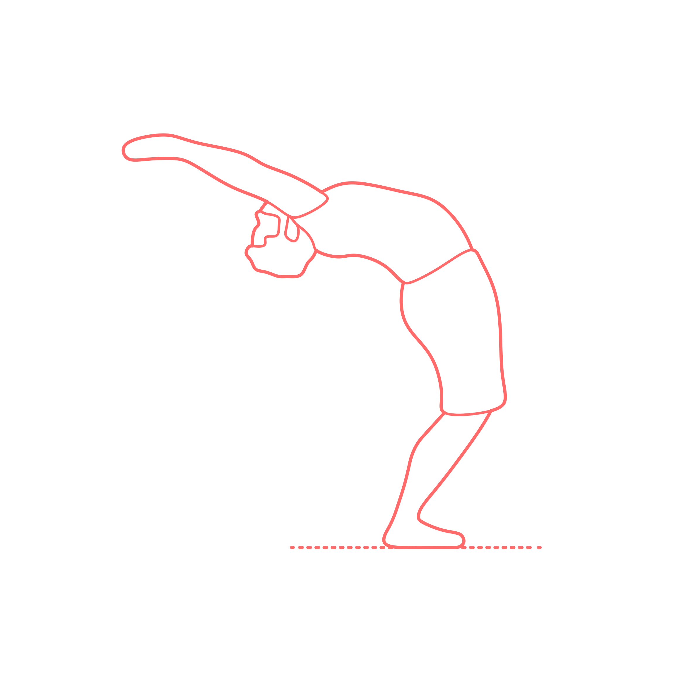 Humans Yoga Poses Half Wheel Pose Outline Icon Svg Set Free Vectors